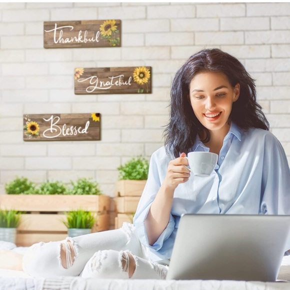 3 Pieces Sunflower Farmhouse Wall Decor - Picture 6 of 7